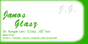 janos glasz business card